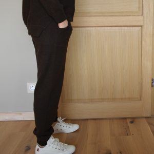 jogging marron foncé en laine