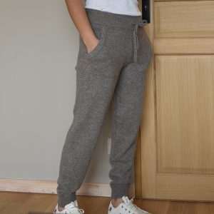 pantalon gris en laine de yack