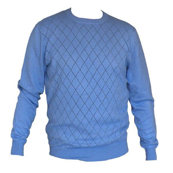 Pull Femme Rayé Bleu Et Blanc En Pure Laine - Taille L, TH.M Hafnarfjordur, Occasion Bon état