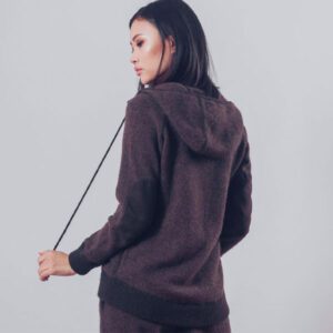 gilet a capuche en laine
