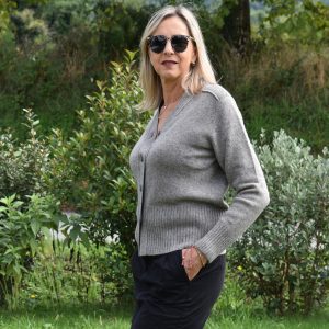 cardigan en laine gris femme