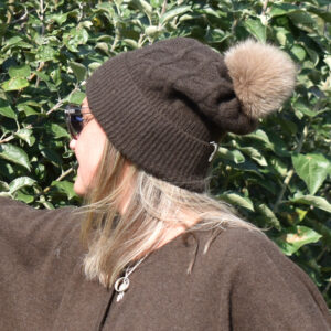 bonnet chaud pompon en laine