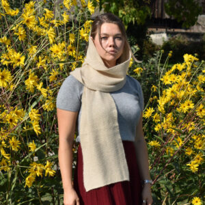 echarpe femme en cachemire beige