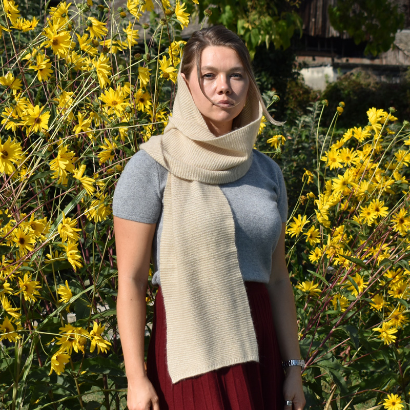 Écharpe légère en cachemire 2 echarpe femme en cachemire beige