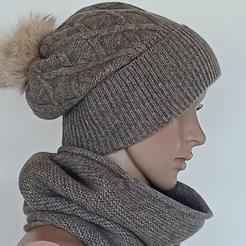 Tour de cou en duvet de yack 4 enseble tour de cou bonnet duvet de yack