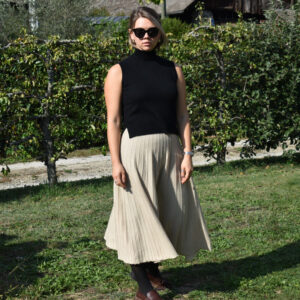 jupe beige en cachemire