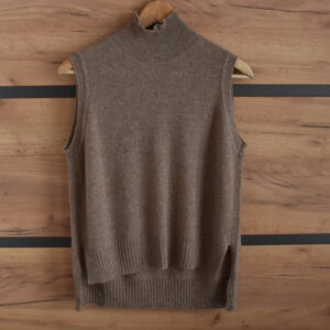 Pull sans manches en cachemire 15 pull sans manches marron en cachemire
